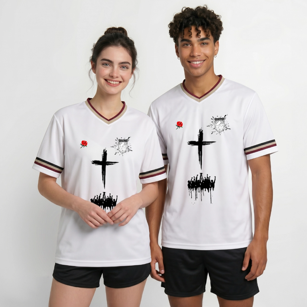 Estebans World Cup Shirt Unisex - offwhite/burgundy