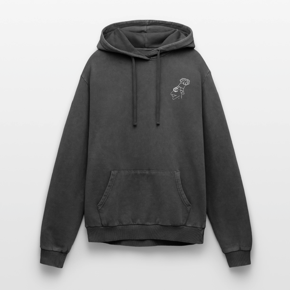 Freezer Gang Premium Acid Washed Hoodie - acid washed black