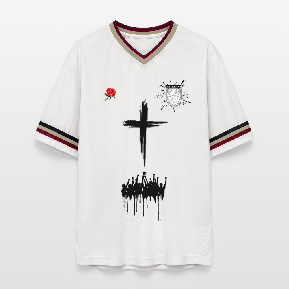 Estebans World Cup Shirt Unisex - offwhite/burgundy