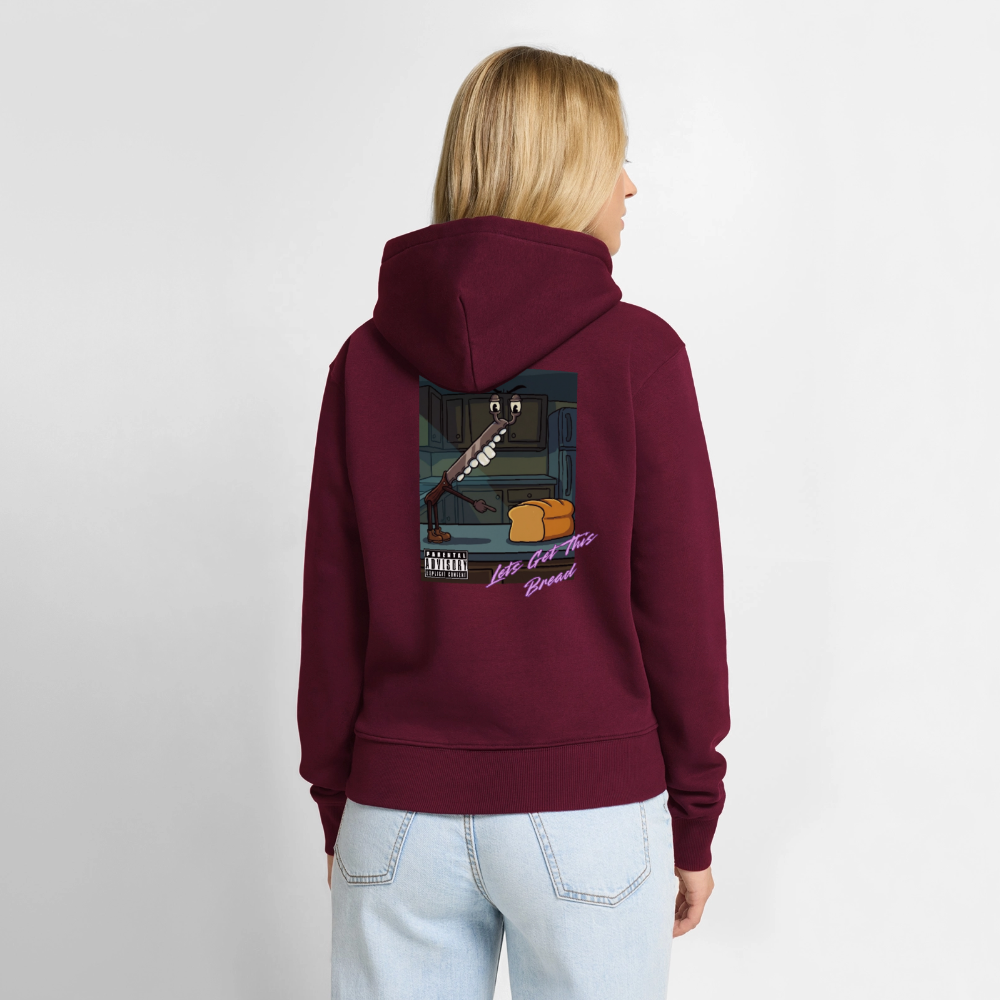 Lets Get This Bread Women’s Hoodie - burgundy