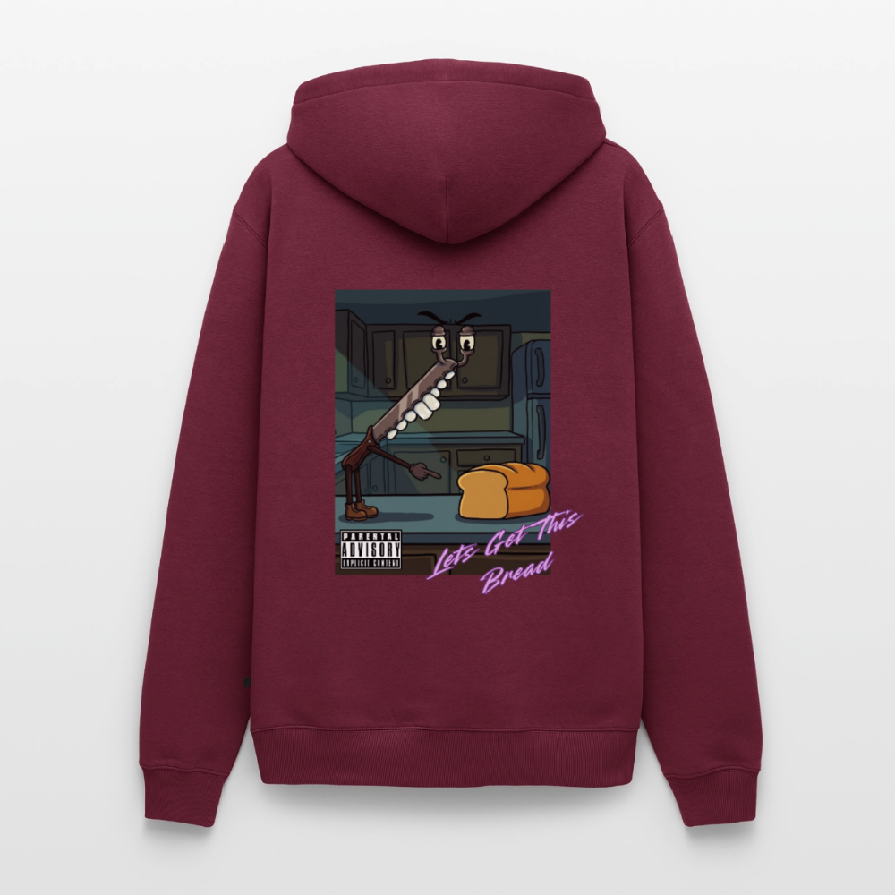 Lets Get This Bread Hoodie - burgundy
