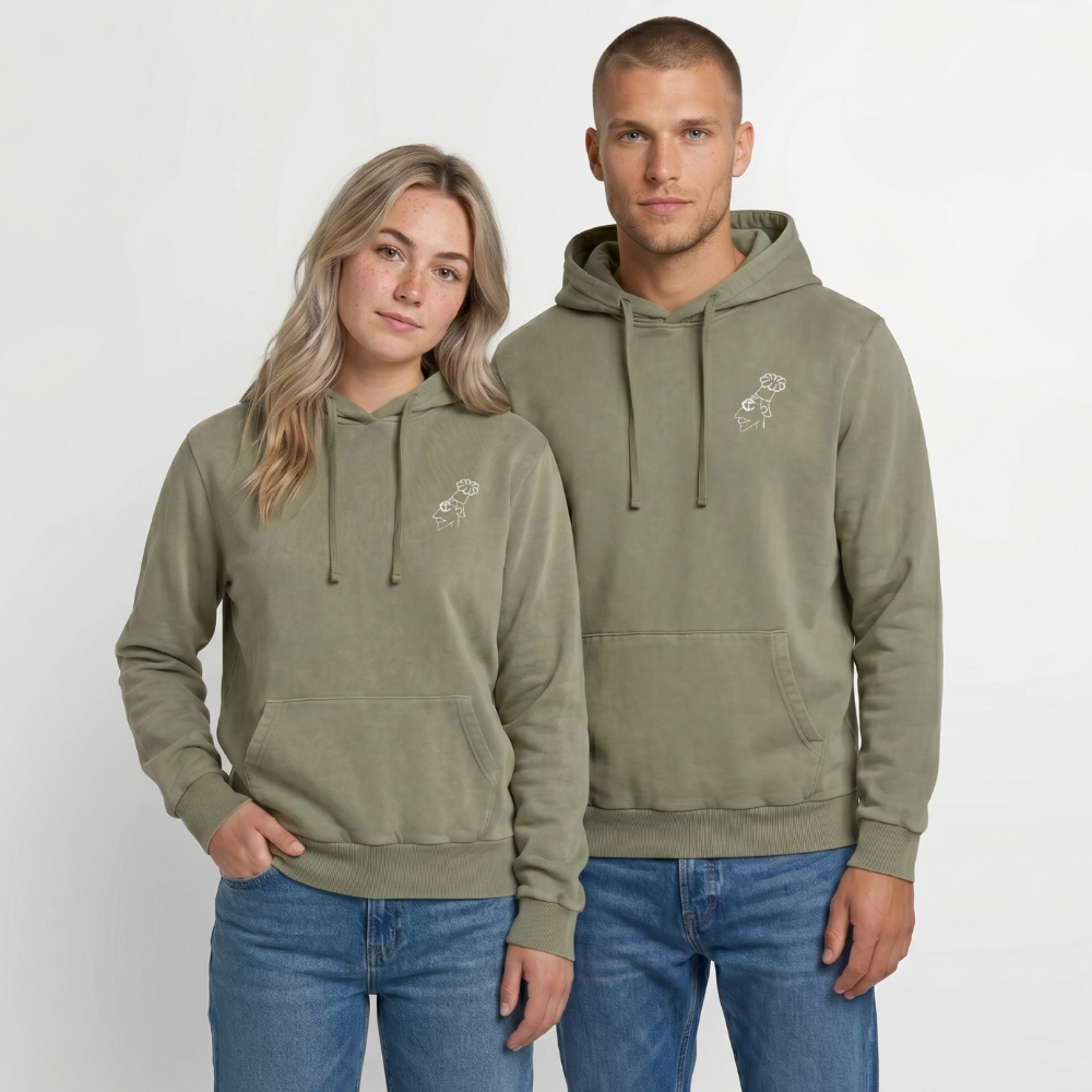 No.1 Supplier Premium Acid Washed Hoodie - acid washed green
