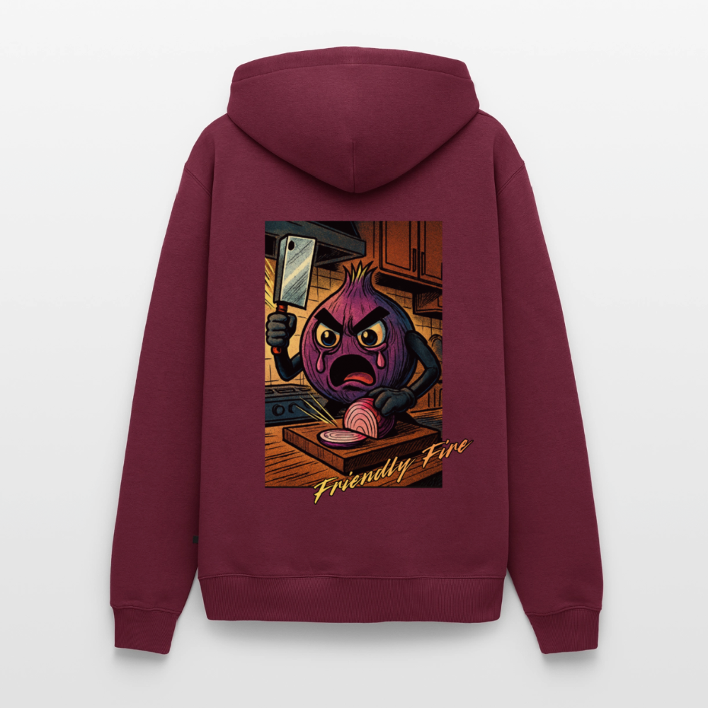 Friendly Fire Men’s Hoodie - burgundy