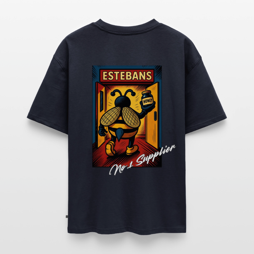 No.1 Supplier Premium Oversized Organic Tee - navy