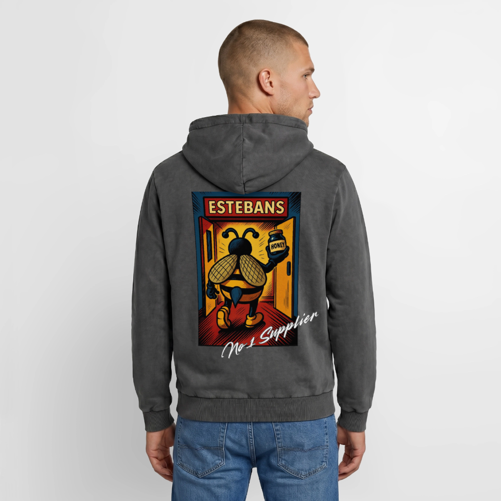 No.1 Supplier Premium Acid Washed Hoodie - acid washed black