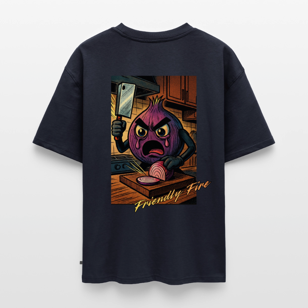 Friendly Fire Premium Oversized Tee - navy
