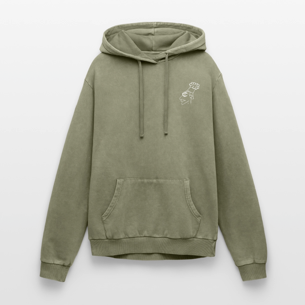 Crackin' Day Premium Acid Washed Hoodie - acid washed green