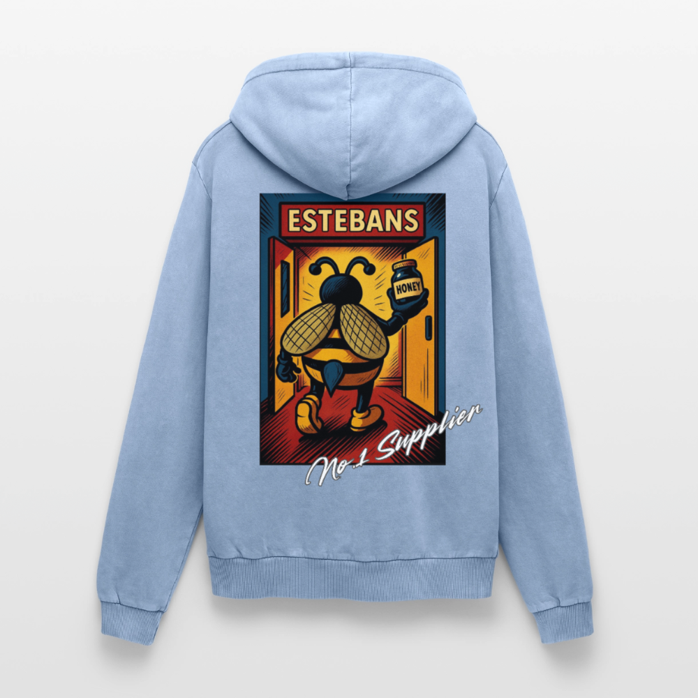 No.1 Supplier Premium Acid Washed Hoodie - acid washed blue