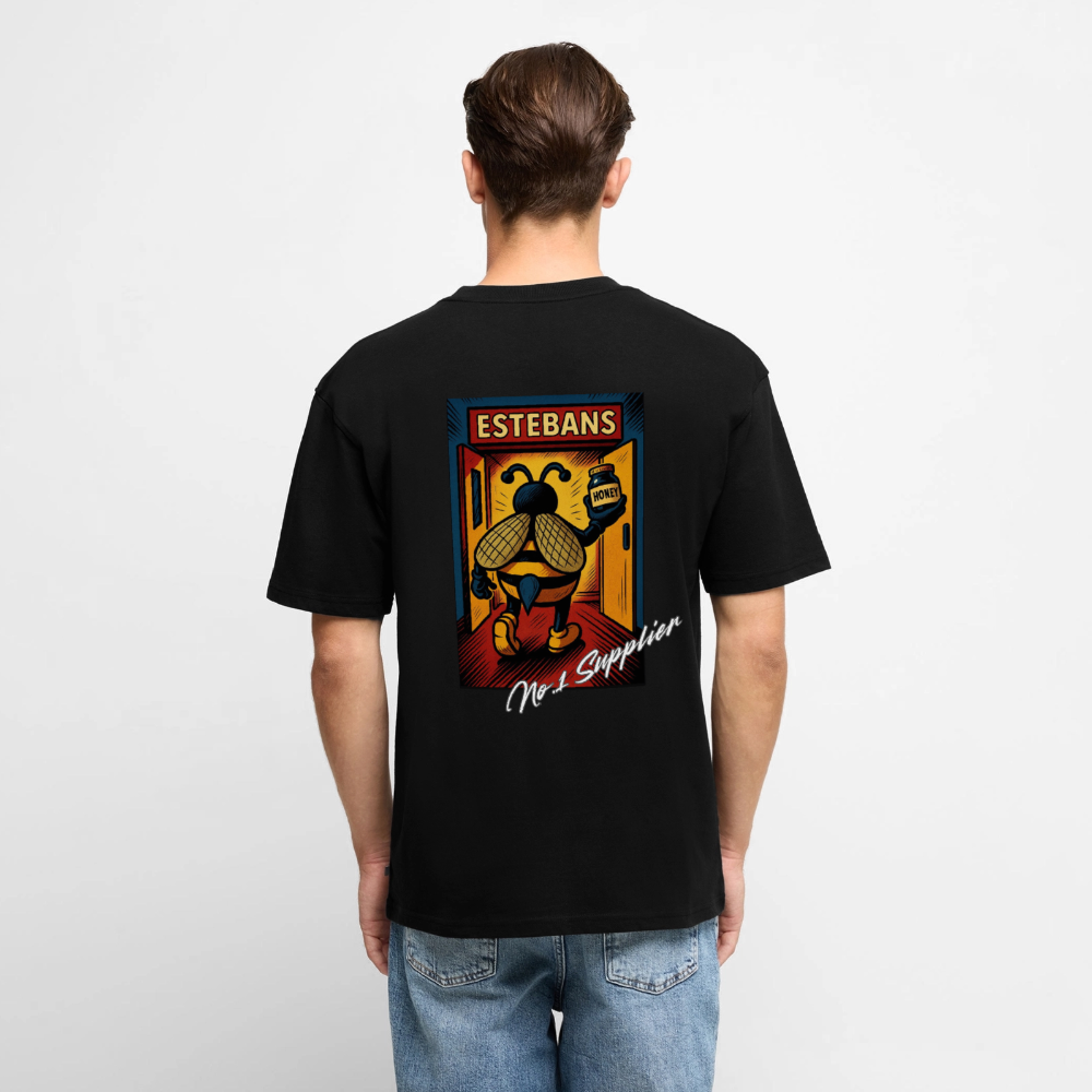 No.1 Supplier Premium Oversized Organic Tee - black