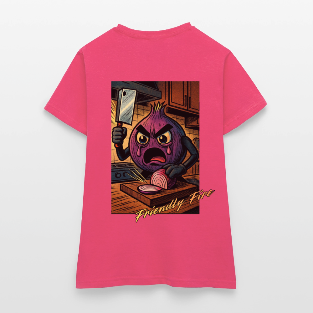 Friendly Fire Women's Tee - azalea
