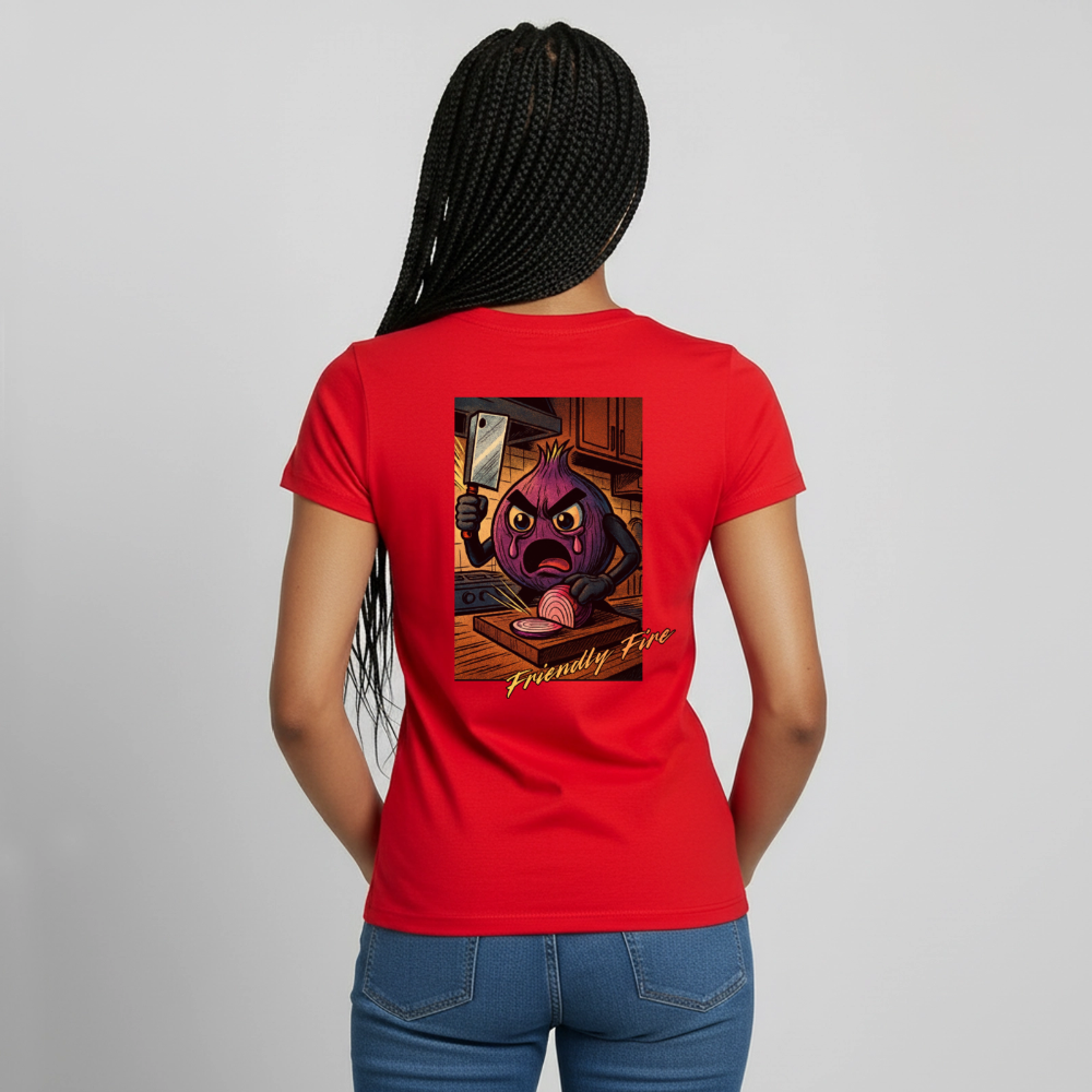 Friendly Fire Women's Tee - red