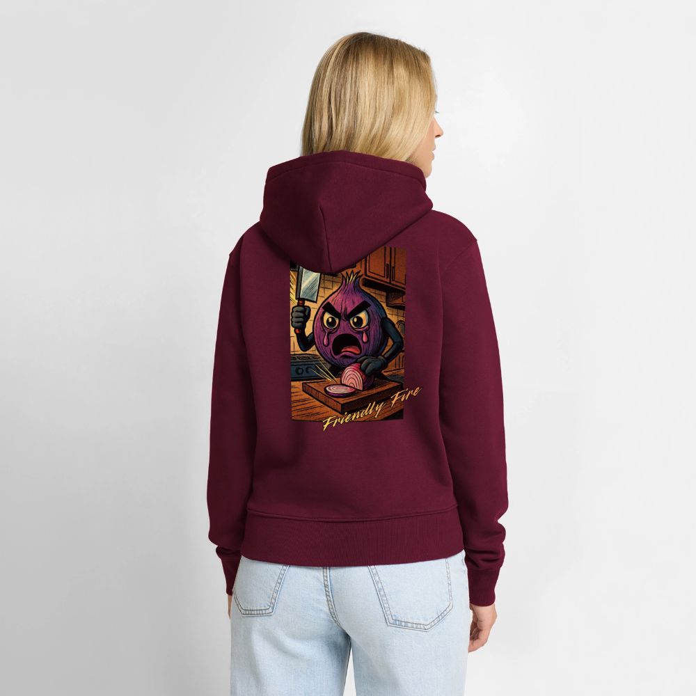 Friendly Fire Women’s Hoodie - burgundy