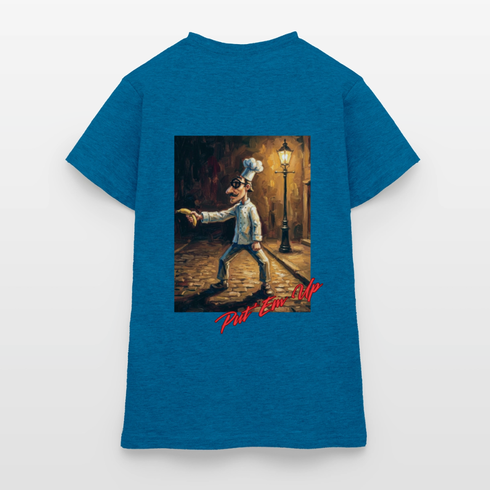Put Em Up Women's Tee - antique blue sapphire heather
